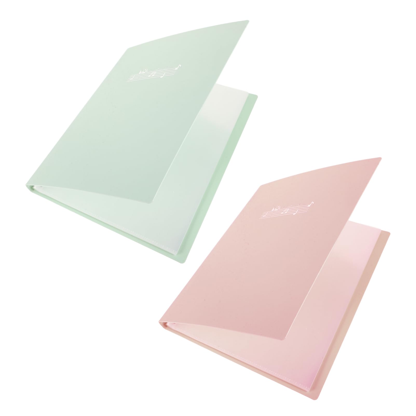 BIUDECO 2pcs Music Sheet Binder Orchestra Binder Flip Folder Pages for Music Notes Paper