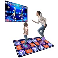 BOBOZAN Dance Mat - Double Wireless Kids Dance Mats for TV with 2 Controllers, Non-Slip Flannel Top & Rubber Back, Gift for Girls, Boys, Adults