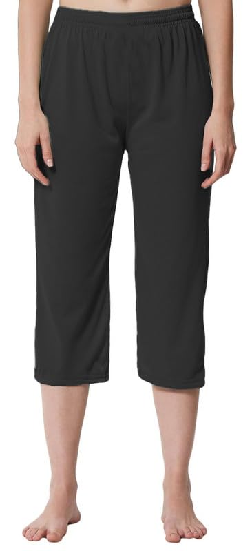 Image of THE BLAZZE Summer Capris for Women Summer Women's Wide Leg Pants Solid Irregular Pants L988