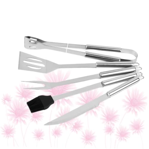 Set de 5 herramientas para parrilla de acero inoxidable miniatura 7