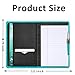 Gorbado Mini Padfolio/Junior Portfolio Folder Case, Business A5 Binder Organizer Notepad for Men Women, 5 x 8 Writing Pad Included, Columbia Blue