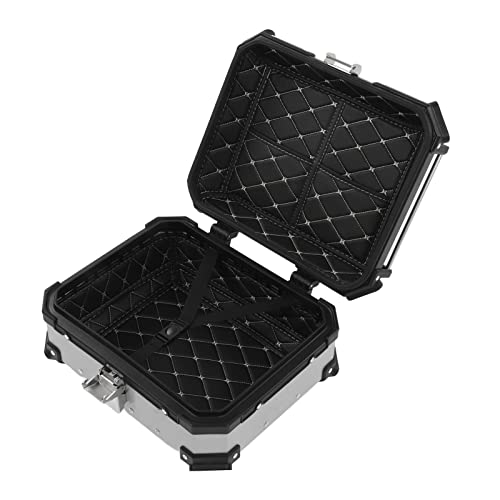 Caja Trasera para Moto de 28L Impermeable de Aluminio con Sistema de Liberación Rápida