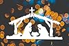 Baby Jesus in Bethlehem Manger Stencil, Reusable Christmas Nativity Template for Holiday Crafts and Decorations, 11 x 8.5 Inches #2