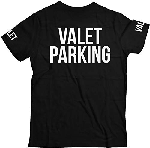 Smart People Clothing Valet Parking t-Shirt, Parking t-Shirt, Staff t-Shirt, Parking Attendant, Event Black - Thumbnail 2