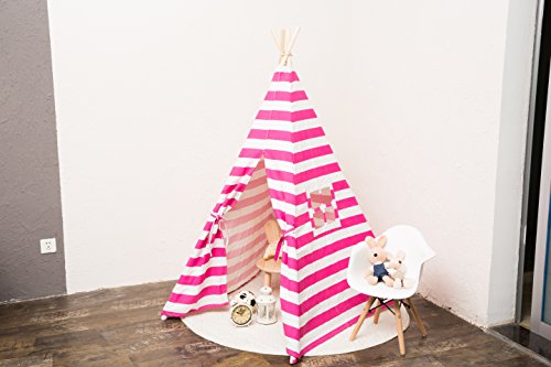 small boy Rayas Grises Lienzo Completo para niños, Tiendas de campaña para niños ... (Raya Rosa)