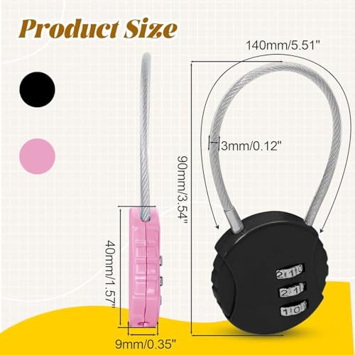 Image of 3 Digit Travel Luggage Combination Lock, Gym Padlock Mini Combination Waterproof Resettable Bag Luggage Gate Padlock Outdoor for School Locker Backpack Travel Toolbox Storage (Silver - Combo)