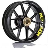 Autocollants De Roue Moto Rayures Jante Réfléchissants pour Ducati pour Monster 695 696 796 1100 1100S 797 821 795(Style 16)