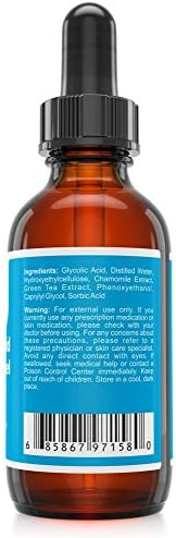 QRxLabs Glycolic Acid 50% Gel Peel With Chamomile And Green Tea Extracts - Professional Grade Chemical Face Peel For Acne Scars, Collagen Boost, Wrinkles, Fine Lines - Alpha Hydroxy Acid - 1 Bottle