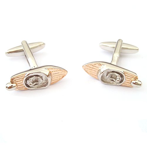 Mancuernillas para hombre dos tonos plata y oro