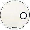 Aquarian Drumheads SMPTCC18BWH Offset Ported Bass 18-inch Bass Drum Head, goss white