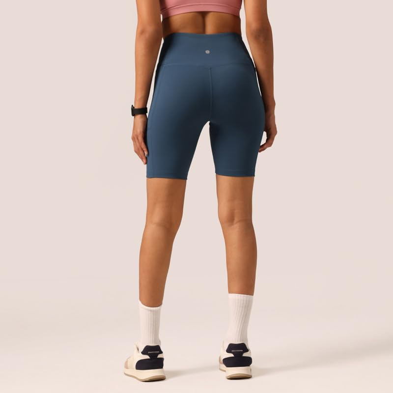 Blissclub Ultimate Pantalones cortos de ciclismo Lite con 2 bolsillos, pantalones cortos de gimnasio para mujer, pantalones cortos deportivos, pantalones cortos de natación y moldeadores para abdomen