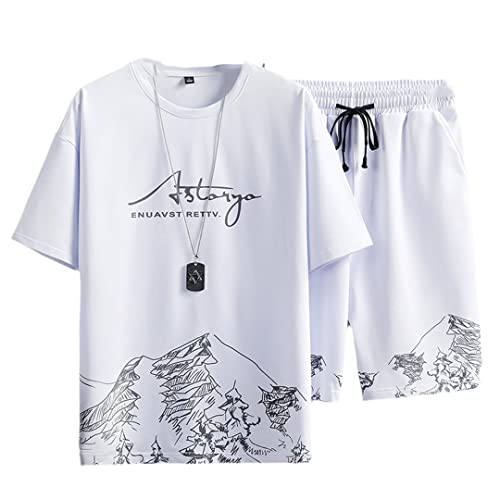 Impression 3D haut et short homme ensemble de survêtement sport léger L
