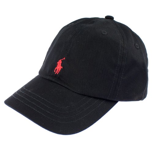 Ralph Lauren Polo Baseball Cap Black/Red Pony (2T-4T)