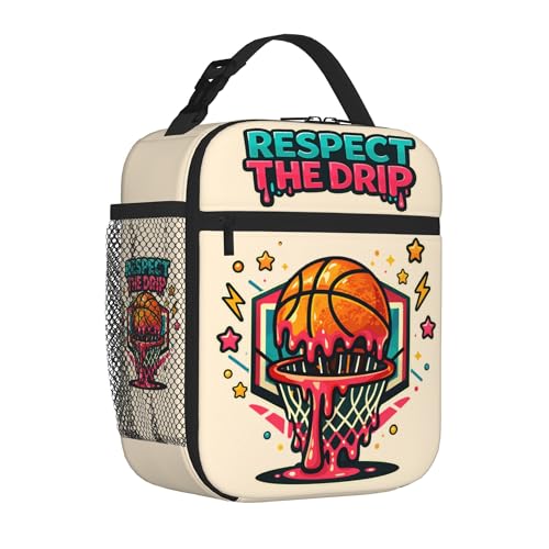 WOEMOZAP Basketball Lunch Box for Boys with Bottle Pocket