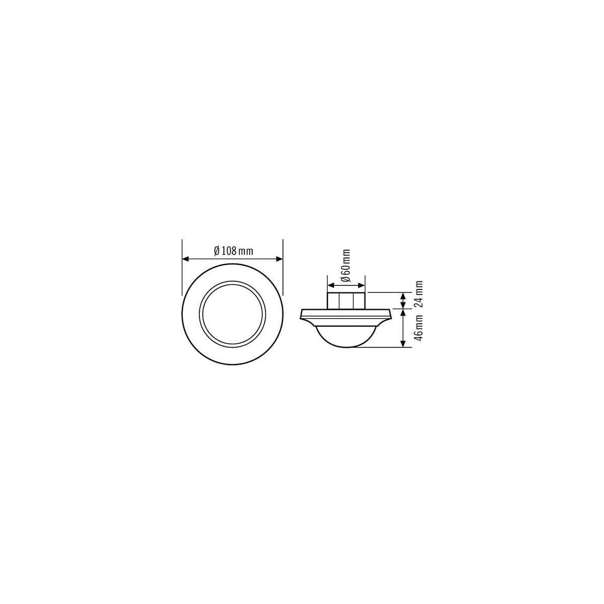 ESYLUX ESYLUX Decken-Präsenzmelder KNX PD-C360i24KNXECOUPws 360Grad RW ca.24m UP Compact Bussystem-Bewegungsmelder 4015120427435
