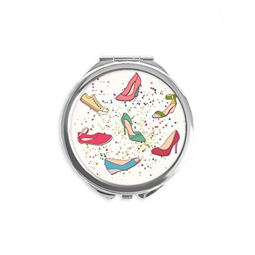 Miroir rond maquillage de poche compact petit miroir main motif cartoon