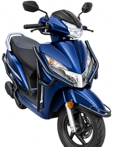 Image of Crash Guard for Hnoda Activa 125 BS6| Heavy Duty Front & Rear And Side Body Protection Guard with Sliders | Black Safety Guard for Scooter