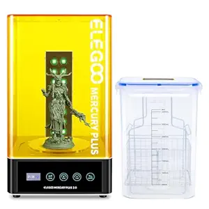 ELEGOO Mercury Plus 2.0 Wash and Cure Station, Upgraded 2 in 1 Design Washing UV Resin Curing Box with Washing Bucket, Washing Size of 5.16x3.54x8.66 inches