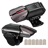 TEHAUX モバイルゲームトリガー ペア 高感度キー 携帯電話用ゲームコントローラー 滑り止めパッド付き スマホ画面保護クリップ搭載 1Pair