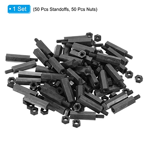 PATIKIL M3 Nylon Hex Standoff Screws Nuts, 1Set/100Pack PCB Male Female Threaded Kit for Motherboards Computer Cases - Image 3