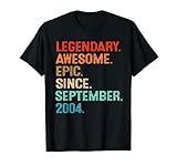 Retro Legend Awesome Epic Desde Septiembre 2004 17th B-day Camiseta