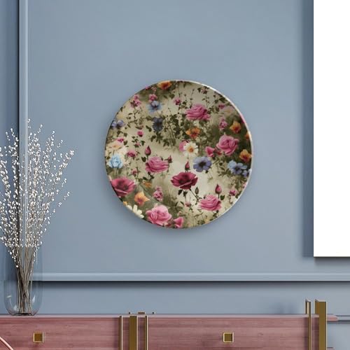 Plato decorativo de porcelana Garden Blooming Wildflowers 7 pulgadas miniatura 5