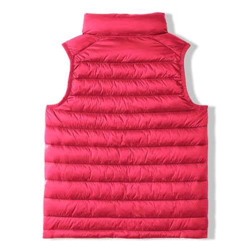 Boys and Toddlers' Lightweight Water-Resistant Packable Hooded Puffer Vest Girls Sleeveless Quilted Vest Full Zip Down Jacket3