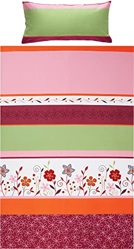 Erwin Müller Bettwäsche-Set Mako-Satin geblümt, Bettbezug, Kissenbezug...