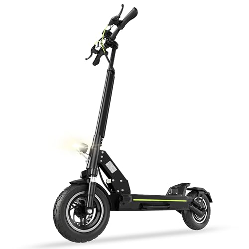 D5 Patinete Eléctrico Adultos, 500W Potencia, Autonomía 40-45KM, 10.4Ah Batería, Ruedas 10' Todoterreno, Doble Frenos de Disco/Plegable Scooter Electrico