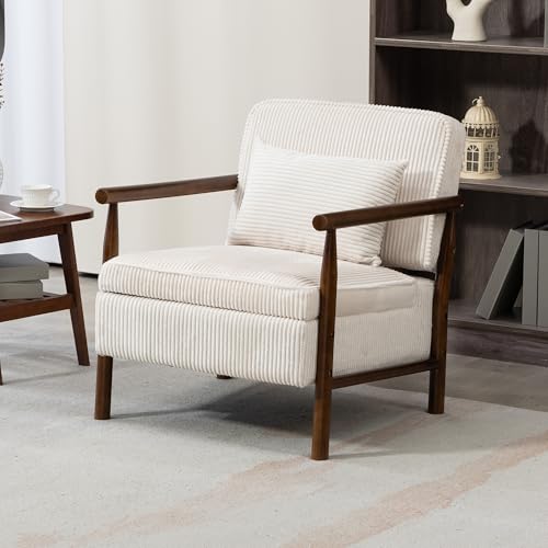Sillón Cozy Plegable Blanco de Pana miniatura 2