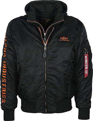 Alpha Industries MA-1 D-Tec SE Bomberjacke für Herren Black/Orange – Ansicht 1
