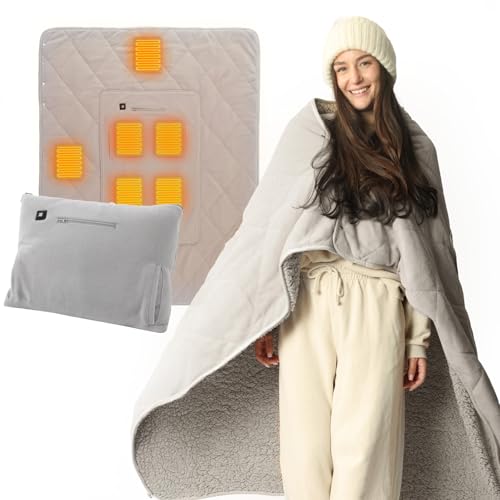 ZonLi Heated Blanket, Portable Battery Operated Blanket, 10000mAh Large 50