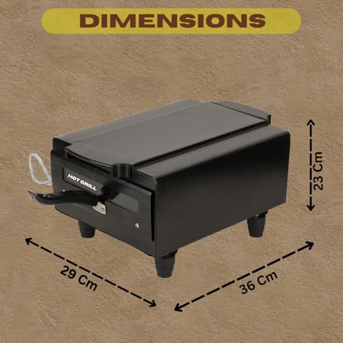 Image of Hot Grill 14-Inch Electric Tandoor, 2000W Stainless Steel Heating Element, Multi-Function Grilling, Roasting & Baking, Durable Metal Construction, Ideal for Tandoori Chicken, Naan & Kebabs & More