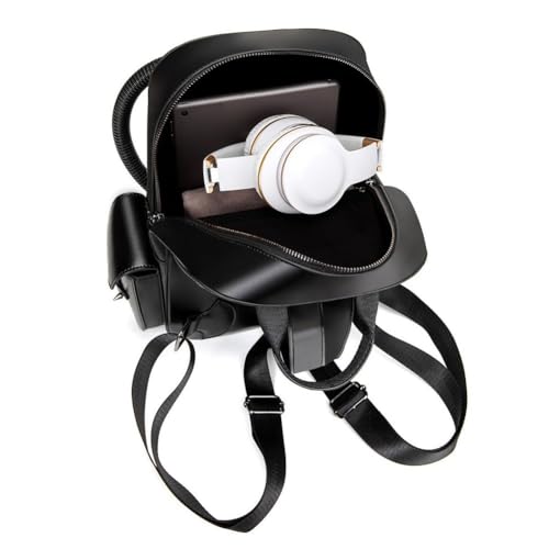 Punk Style Backpack Leather Rivet Bookbag Shoulder Bag for Women Men Festivals Hippy Party Accessories4