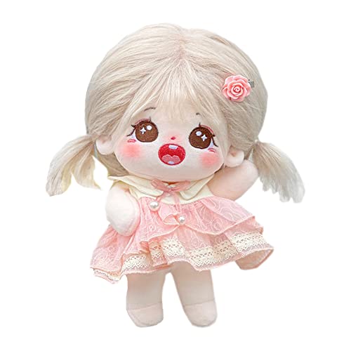 niannyyhouse Muñeca de peluche de 20 cm, cuerpo de peluche humanoide desnudo, sin atributo, 8 pulgadas, ropa normal, regalos de vestir (a-31-con esqueleto)