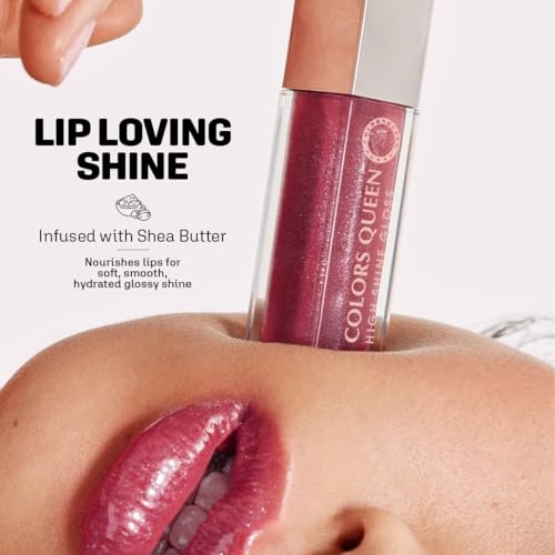 Image of Colors Queen Lip Luminizer Gloss | Non-Sticky & High Shine Glossy Finish | Gives Fuller Lip Effect & Extra Hydration | Long Lasting Lip Gloss for Women Enriched with Shea Butter (Rose Gold, 9ml)