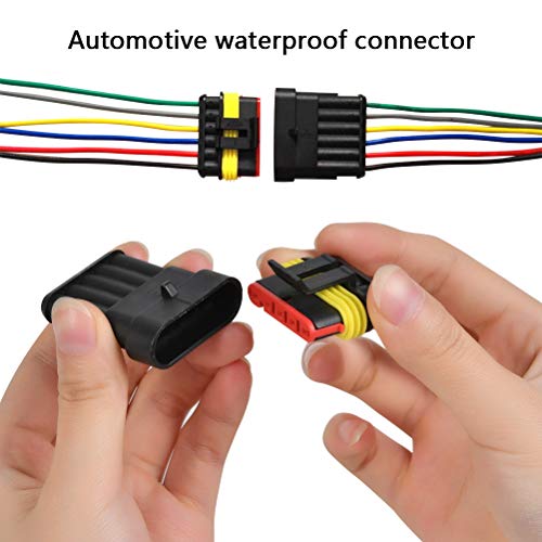 Produktbild von Steckverbinder 12v 40x 2-polig - Profi-Stecker Für Auto & Boot (18-22 AWG, IP67) Wasserdichte Kabelverbinder