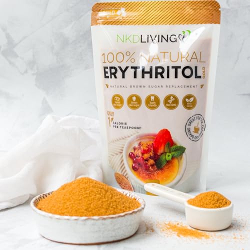 Erythritol GOLD - Natural Brown Sugar Alternative with Stevia - 500g