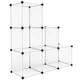 LANGRIA 6-Cubes Storage Cubes Organizer, DIY Small Animal Cage for Rabbit, Guinea Pigs, Puppy Pet Products Portable Modular Organization System