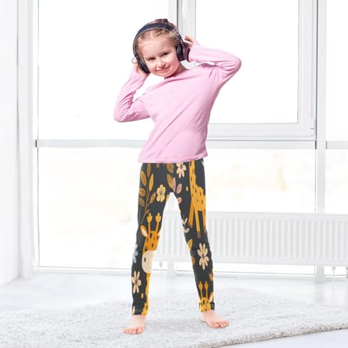 Bolaz Toddler Girls Leggings Printed Yoga Pants Leggings Giraffe Flower for Kids4