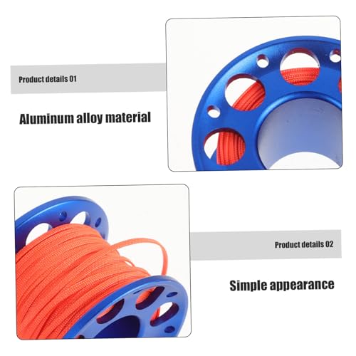 Carrete de buceo de aluminio TOYANDONA con línea para exploración de mar 3