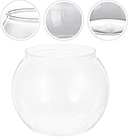 Vista 3 de Pescadera de plástico – 5.5 x 4.5 pulgadas redondo para pecera irrompible – Jarrón hidropónico de globo transparente, maceta hidropónica, tarro