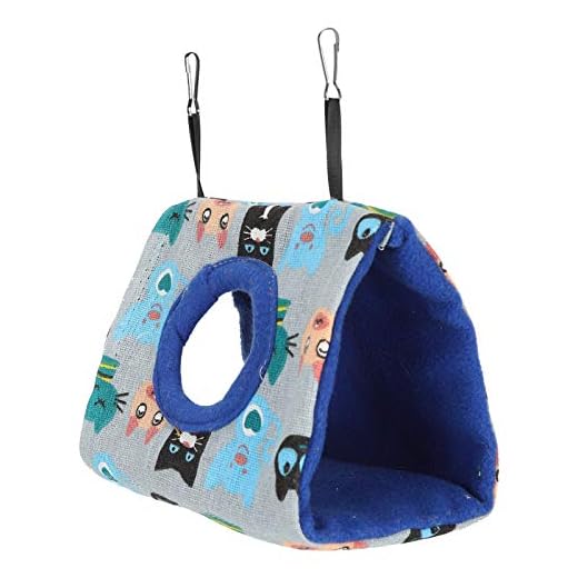 Airshi Pet Hammock, Cat Hammock, Bird, Lightweight Pet Supplies, Blue Bottom for Tree Branch (cat + blue background)