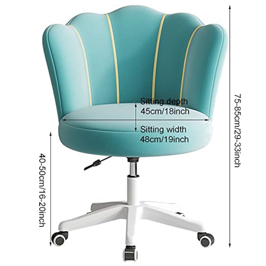 オフィスチェア パソコンチェア ベルベット生地 ターコイズ オフィスチェア パソコンチェア ベルベット生地 ターコイズ