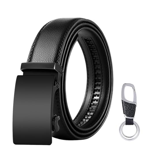 flintronic Cinturón Cuero Hombre, Cinturones Piel con Hebilla Automática, Sencillo y Clásico Perfecto Regalo | Ya disponible en tu tienda friki favorita! En mundofriki.es!