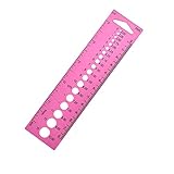 Pink Measure Ruler Sewing Ruler cm Sewing Tools All in One DIY Crochet Hook Craft Needle Gauge(Pink)