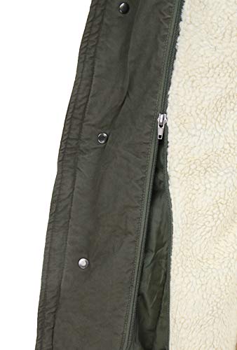 Evoga Giaccone Parka Uomo Invernale Verde con