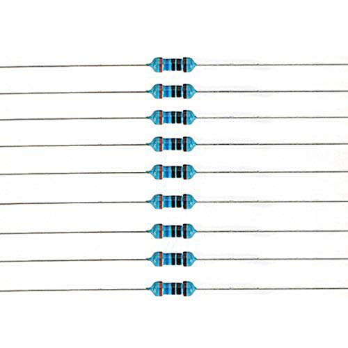 UKCOCO 2500Pcs 50 Valores Resistor Kit Filme Metálico 1 / 4W 0. 25W 1% Resistores Sortido Kit Sortid