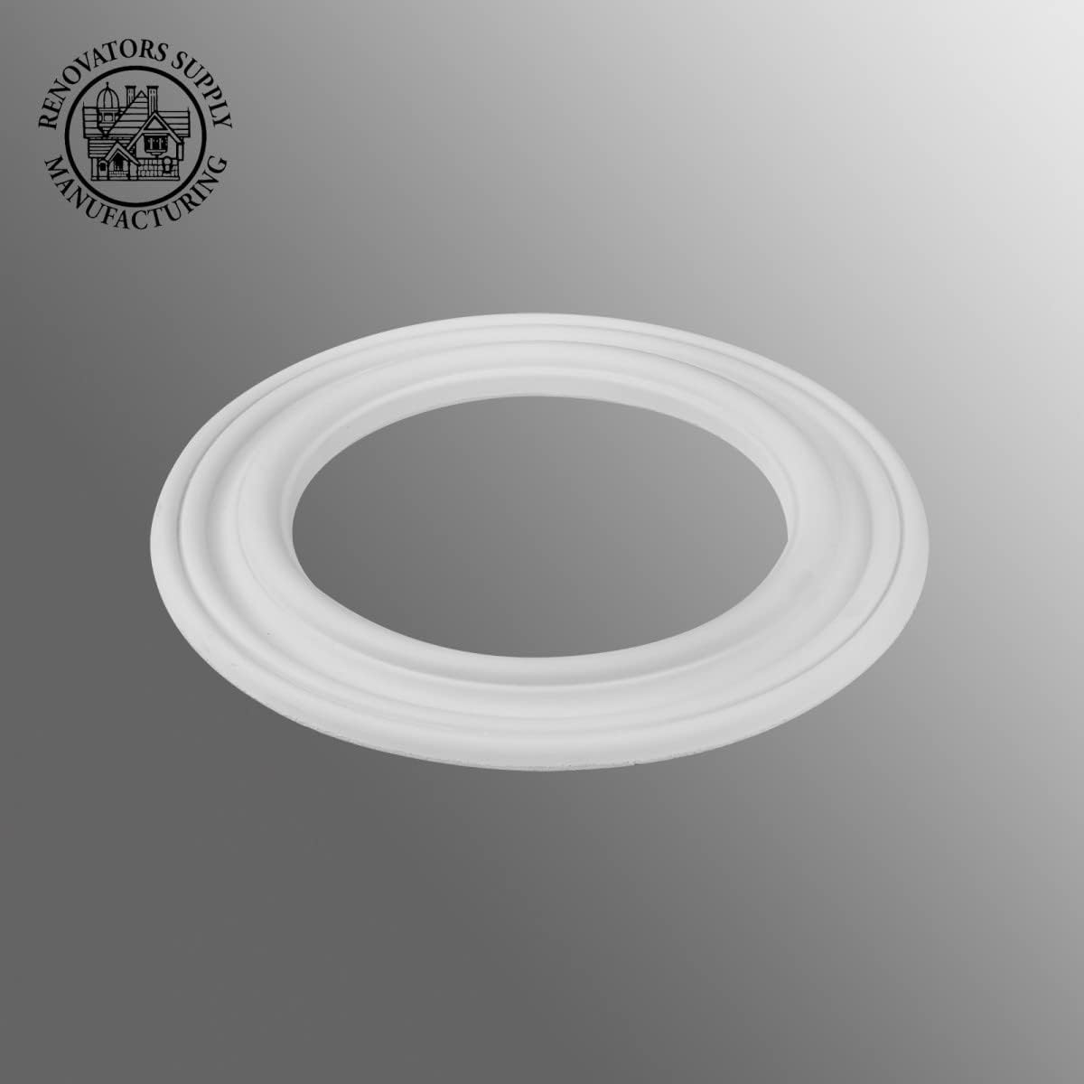 Renovators Supply Manufacturing Ceiling Light Trim Medallion 10'' Polyurethane White