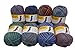 Produktbild Sockenwolle Strumpfwolle Color 4-fädig - 8x100gr - 420m Lauflänge- mehrfarbiger bunter Farbverlauf Farbset 1120